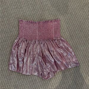 QUEEN OF SPARKLES Glittering Mauve Shorts